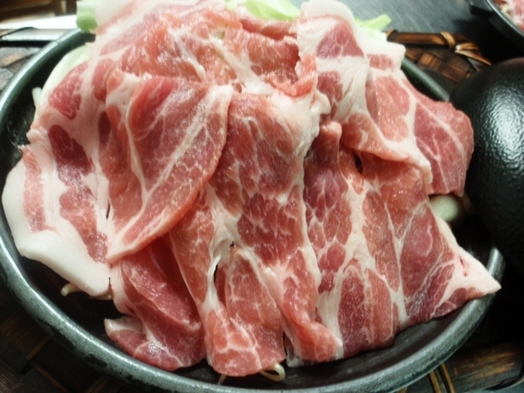 宮城県産もち豚の陶板焼きプラン　  蔵王産の野菜ともち豚を一緒に　女性にも人気です！